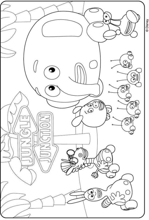 Kids-n-fun.com | Coloring page Jungle Junction jungle junction